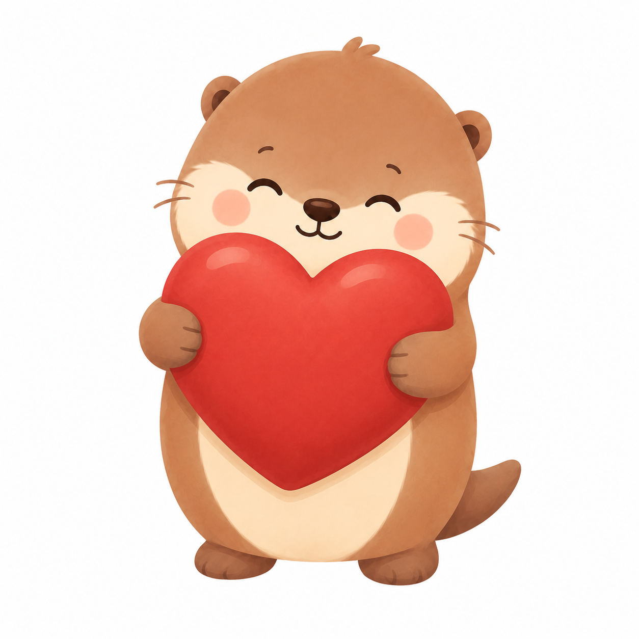 Fin hugging a heart